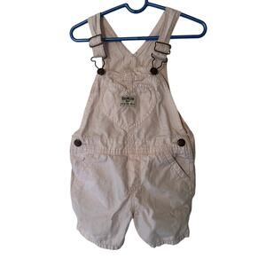 OshKosh B’gosh Toddler Girls Pink Shortalls Size 3T Denim Overalls